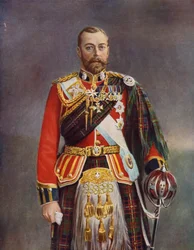 König Georg als Oberst der Cameron Highlanders